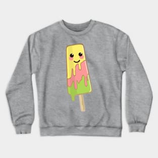 Cute Summer Melty Kawaii Popsicle Design Crewneck Sweatshirt